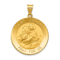 Load image into Gallery viewer, 14k Polished and Satin St. Anthony Medal Hollow Pendant
