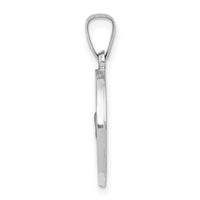 Load image into Gallery viewer, 14k White Gold Polished/Satin St Christopher Medal Hollow Pendant
