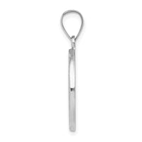 Load image into Gallery viewer, 14k White Gold Polished/Satin St Christopher Medal Hollow Pendant
