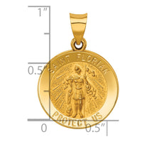 Load image into Gallery viewer, 14k Polished and Satin St Florian Medal Hollow Pendant
