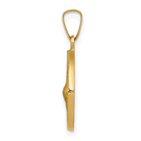 Load image into Gallery viewer, 14k Polished and Satin St Francis of Assisi Medal Hollow Pendant
