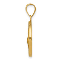 Load image into Gallery viewer, 14k Polished and Satin St Francis of Assisi Medal Hollow Pendant
