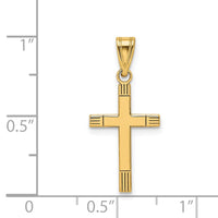 Load image into Gallery viewer, 14k Laser Etched Cross Pendant
