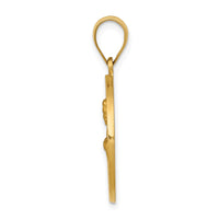 Load image into Gallery viewer, 14k Polished and Satin St John Medal Hollow Pendant
