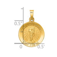 Load image into Gallery viewer, 14k Polished and Satin St John Baptist Medal Hollow Pendant

