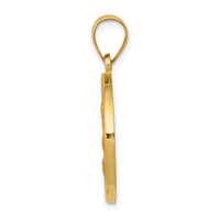 Load image into Gallery viewer, 14k Polished and Satin St Joseph Medal Hollow Pendant
