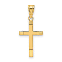 Load image into Gallery viewer, 14k Laser Etched Cross Pendant
