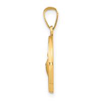 Load image into Gallery viewer, 14k Polished and Satin St Jude Thaddeus Medal Hollow Pendant
