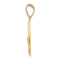 Load image into Gallery viewer, 14k Polished and Satin St Jude Thaddeus Medal Hollow Pendant
