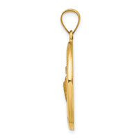 Load image into Gallery viewer, 14k Polished and Satin St Jude Thaddeus Medal Hollow Pendant
