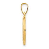 Load image into Gallery viewer, 14k Polished and Satin St Luke Medal Hollow Pendant
