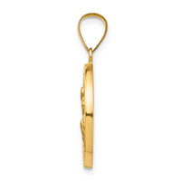 Load image into Gallery viewer, 14k Polished and Satin St Peregrine Medal Hollow Pendant
