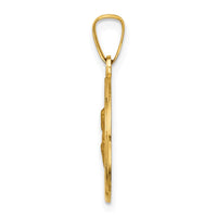 Load image into Gallery viewer, 14k Polished and Satin St Peter Medal Hollow Pendant
