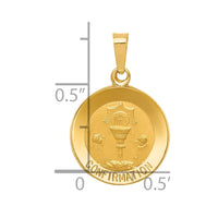 Load image into Gallery viewer, 14k Polished and Satin Confirmation Medal Hollow Pendant
