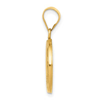 Load image into Gallery viewer, 14k Polished and Satin Confirmation Medal Hollow Pendant
