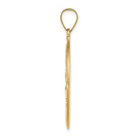 Load image into Gallery viewer, 14k Polished and Satin St Christopher Medal Hollow Pendant
