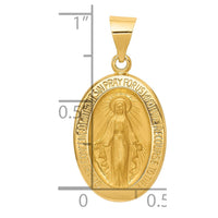 Load image into Gallery viewer, 14k Hollow Polished And Satin Miraculous Medal Pendant
