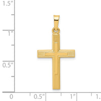 Load image into Gallery viewer, 14k Brushed and Polished Latin Cross Pendant
