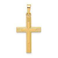 Load image into Gallery viewer, 14k Brushed and Polished Latin Cross Pendant
