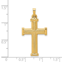 Load image into Gallery viewer, 14k Brushed and Polished Latin Cross Pendant
