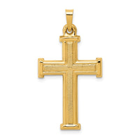 Load image into Gallery viewer, 14k Brushed and Polished Latin Cross Pendant
