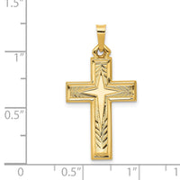 Load image into Gallery viewer, 14k Brushed and Polished Latin Cross Pendant
