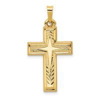 Load image into Gallery viewer, 14k Brushed and Polished Latin Cross Pendant
