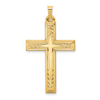 Load image into Gallery viewer, 14k Brushed and Polished Latin Cross Pendant
