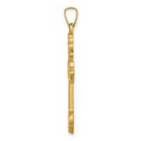 Load image into Gallery viewer, 14k Polished Cross Budded Pendant
