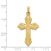Load image into Gallery viewer, 14k Polished Cross Budded Pendant
