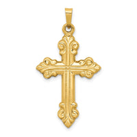 Load image into Gallery viewer, 14k Polished Cross Budded Pendant
