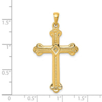 Load image into Gallery viewer, 14k Budded Cross Pendant
