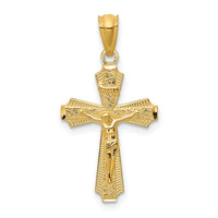 Load image into Gallery viewer, 14k Gold Polished Small Passion Crucifix Pendant

