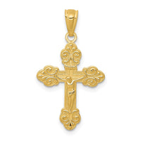 Load image into Gallery viewer, 14k Gold Polished INRI Small Crucifix Pendant
