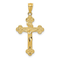 Load image into Gallery viewer, 14k Gold Polished INRI Medium Crucifix Pendant
