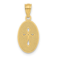 Load image into Gallery viewer, 14k Gold Polished Small Cross Medal Pendant
