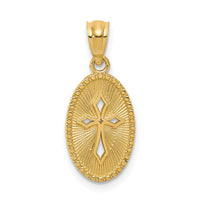 Load image into Gallery viewer, 14k Gold Polished Small Cross Medal Pendant
