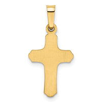 Load image into Gallery viewer, 14k Polished and Textured Cross Pendant
