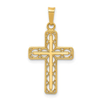 Load image into Gallery viewer, 14k Polished Filigree Cross Pendant
