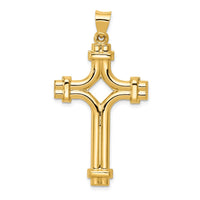 Load image into Gallery viewer, 14k Polished Fancy Cross Pendant
