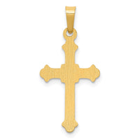 Load image into Gallery viewer, 14k Polished Fleur de Lis Cross Pendant
