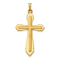Load image into Gallery viewer, 14k Polished and Satin Passion Cross Pendant
