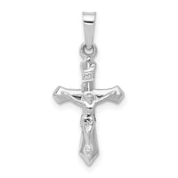 Load image into Gallery viewer, 14k White Gold Polished INRI Crucifix Pendant
