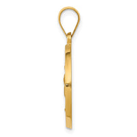 Load image into Gallery viewer, 14K Polished/Satin Spanish Our Lady Guadalupe Hollow Medal
