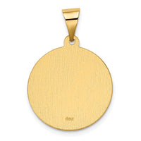 Load image into Gallery viewer, 14K Polished/Satin Hollow Spanish St. Gabriel Medal Pendant
