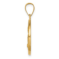 Load image into Gallery viewer, 14K Polished / Satin St. Kateri Hollow Medal Pendant
