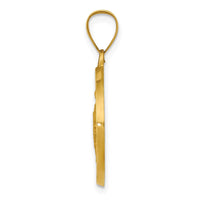 Load image into Gallery viewer, 14K Polished / Satin St. Rocco Hollow Medal Pendant
