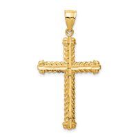 Load image into Gallery viewer, 14K Diamond-cut Cross Pendant
