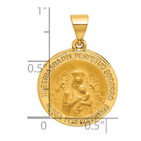 Load image into Gallery viewer, 14K Hollow Polished/Satin Spanish Perpetuo Socorro Medal
