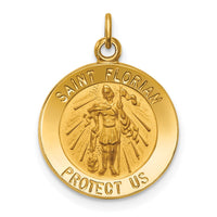Load image into Gallery viewer, 14k Solid Polished/Satin Small St. Florian Medal
